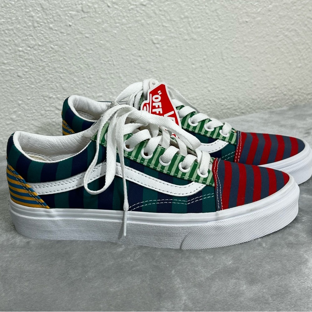 VANS Old Skool Multi-Colored Stripes Color Block Size 4.5 Men / 6 Women’s NEW
